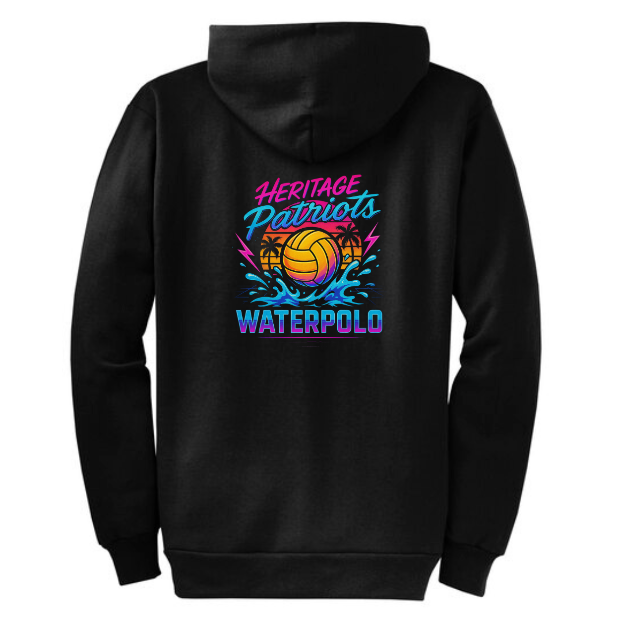 HHS Girls Water Polo NEW 80's Retro ZIP Hoodie
