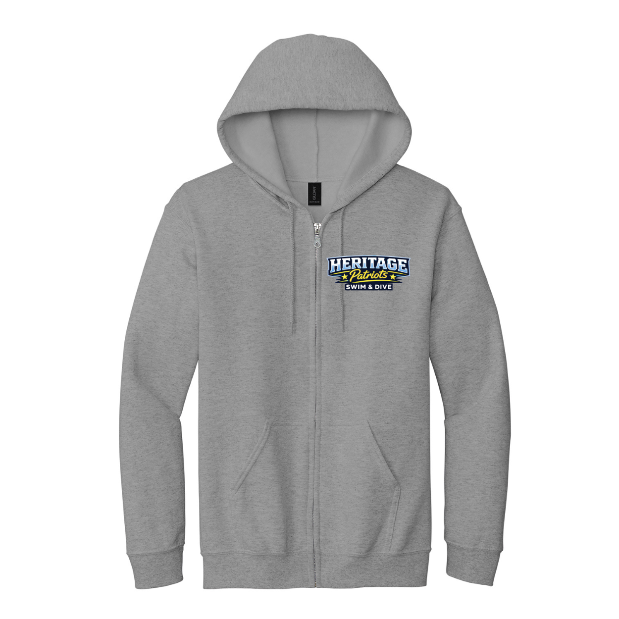 Heritage Swim & Dive Team Embroidered Zip Hoodie