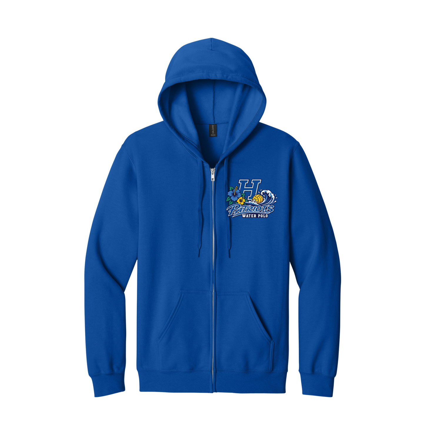 HHS Boys Water Polo Tropical Waves ZIP Hoodie