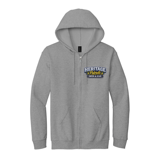 Heritage Swim & Dive Team Embroidered Zip Hoodie
