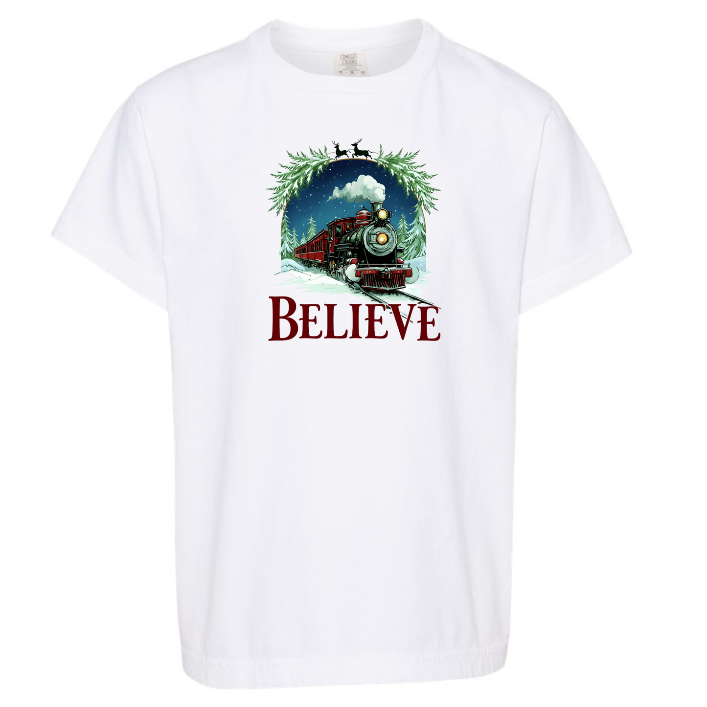 Christmas Train Believe T-Shirt