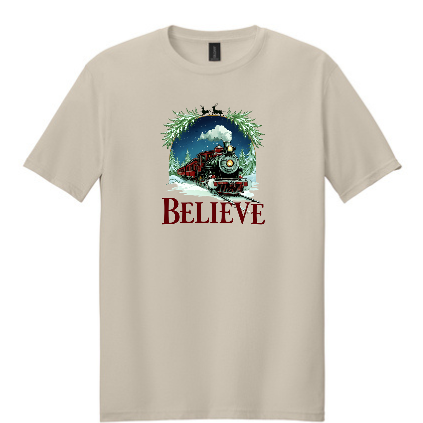 Christmas Train Believe T-Shirt