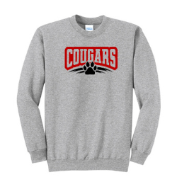 Questa Cougars Paw Print Crewneck Sweatshirt