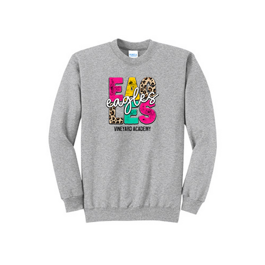 Vineyard Academy Leopard Eagles Crewneck