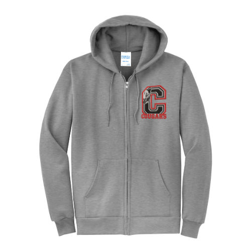 Questa Cougars Embroidered Zip Hoodie