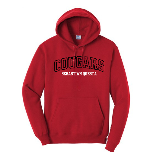 Questa Cougars Outline Embroidered Hoodie