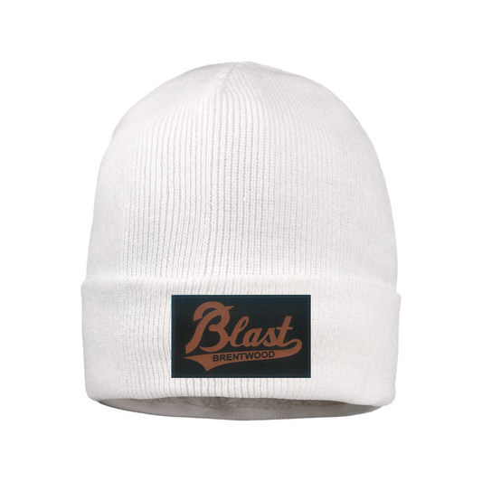 Blast Leather Patch Cuff Beanie