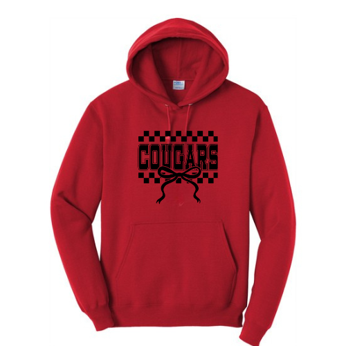 Questa Cougars Checkered Bow Hoodie