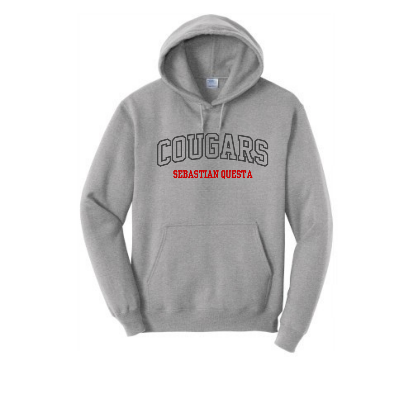 Questa Cougars Outline Embroidered Hoodie