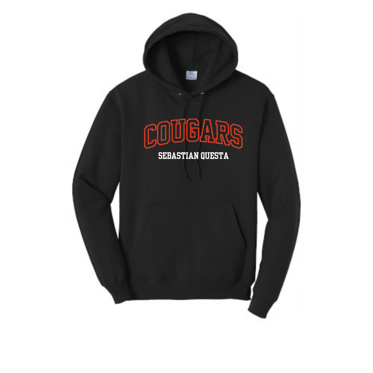 Questa Cougars Outline Embroidered Hoodie