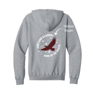 Vineyard Academy Soaring Eagle Glitter Zip Hoodie