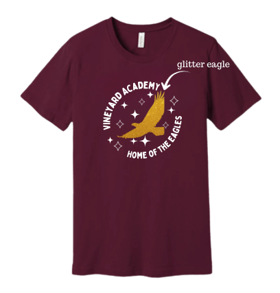 Vineyard Academy Soaring Eagle Glitter T-Shirt