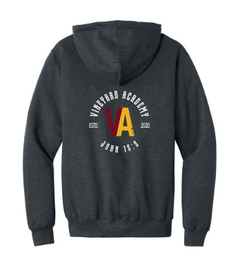 Vineyard Academy Arch Circle Logo Zip Hoodie