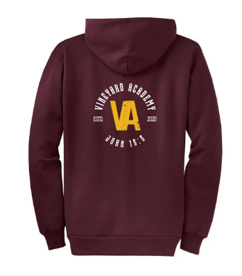 Vineyard Academy Arch Circle Logo Zip Hoodie