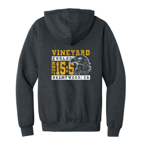 Vineyard Academy Vintage John 15:5 Zip Hoodie